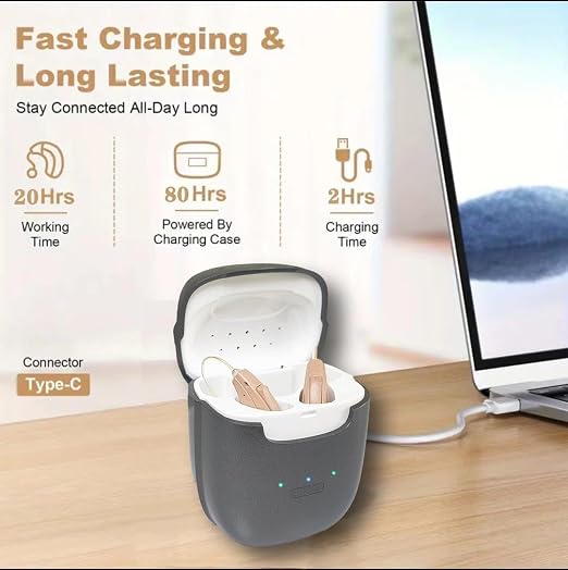 OTC Hearing Aids Not Amplifier True Hearing Aids Invisible 16 Channels Digital Rechargeable Hearing Aids For Seniors With Noise Cancellation Professional 4 Programs For Optimal Hearing Experience