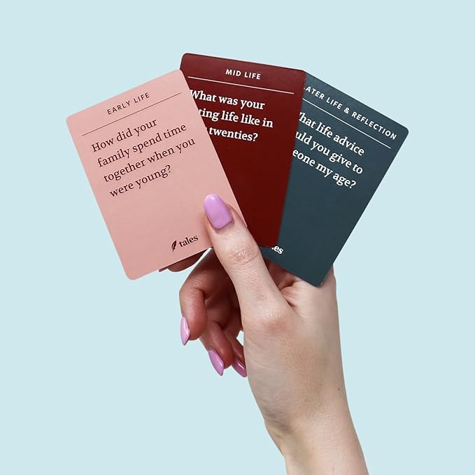 TALES Life Story Interview Kit – Classic Edition (Original Packaging) – Conversation Cards for Families, Parents, Adults – Game Night, Road Trips, Dinner Table, Getting to Know You