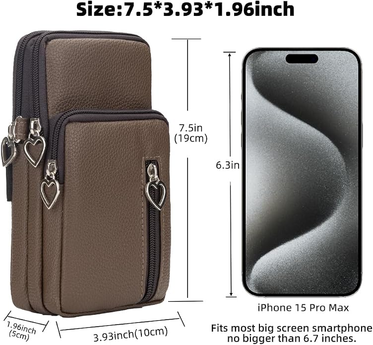 Small Crossbody Bag for Women - Mini Phone Purses with Crossbody Strap and Wallet - Nylon Arm Bag