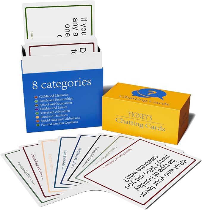 Yigney Conversation Cards for Seniors Alzheimer Products for Elderly Dementia Activities for Patients Memory Game for Men Women