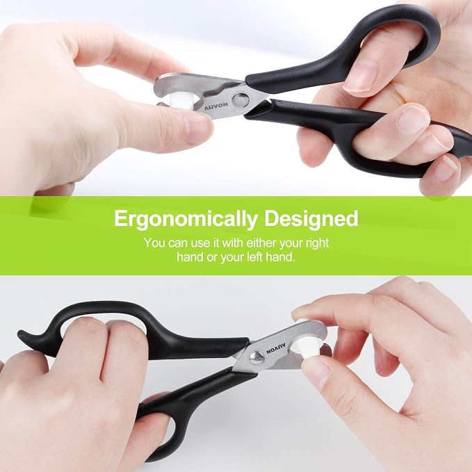 AUVON Scissors-Shaped Pill Cutter, Sharp Blade Pill Splitter for Easily Dividing Most 5-15mm Vitamins, Tablets and Medications in Half
