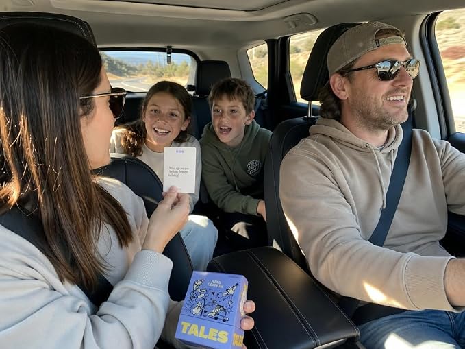 TALES 150 Conversation Cards, Kids Edition, Road Trip Game, Family Bonding
