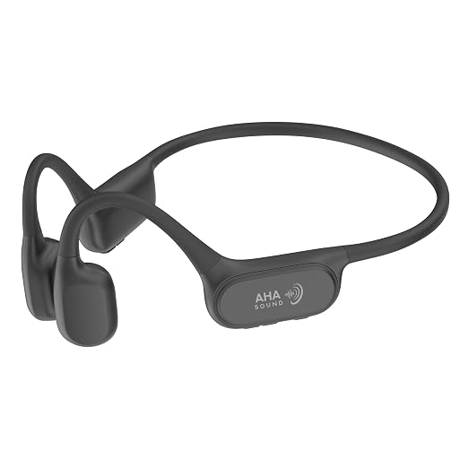 B-1 Bone Conduction Hearing Aids Open Ear Headset, FDA Registered, Bluetooth 5.3 Wireless, Rechargeable For Natural Hearing Support, Detroit Designed and Supported by AHA Sound