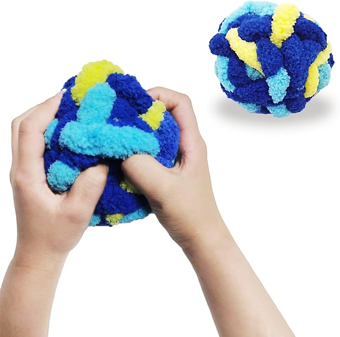 Fidget Ball for Alzheimer Dementia Patients Therapy and Anxiety Relief Sensory Tool for Squeezeable Fidget Ball for Alzheimer's Dementia Autism ADHD Bouncy Ball for Skin Pickers and Special Needs