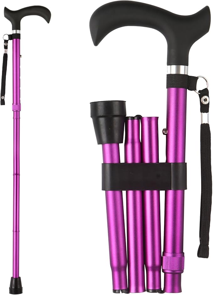 Walking Cane - Collapsible Adjustable Folding Canes for Men & Women, Walking Stick with for Seniors & Adults