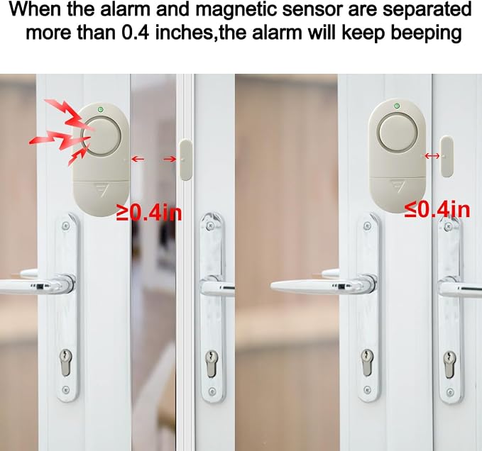 Door Window Alarm, Window Alarms for Home Security, 120DB Loud Door Chime for Store, Ideal for Home, Garage, Apartment, RV(10 Pack)