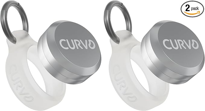 CURVD Premium Carrying Case Durable Travel Keychain Container, Medicine Pill Organizer, Travel Pill Box, Small Waterproof Holder for Pills, Earplugs, Compatible with Loop, Vibes & Eargasm (Pack of 2)