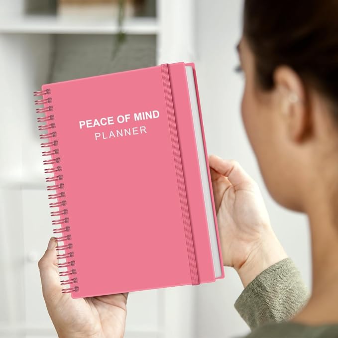 Peace of Mind Planner – Final Arrangements Organizer for Beneficiary, Will Preparation, Last Wishes & Funeral Planning, 5.8" x 8.5", Pink
