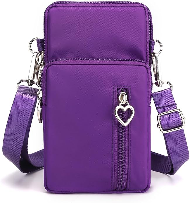 Small Crossbody Bag for Women - Mini Phone Purses with Crossbody Strap and Wallet - Nylon Arm Bag