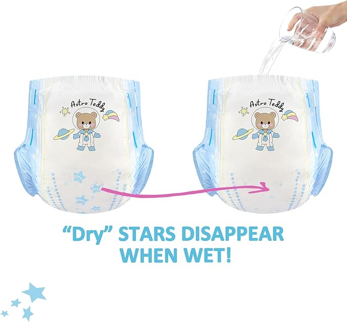 Littleforbig Printed Adult Brief Diapers 10 Pieces - Astro Babies (Large 36"-48")