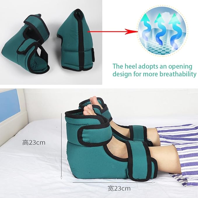 2PCS Heel Cushion Protector Pillow to Relieve Pressure from Sores and Ulcers,Adjustable in Size,Foot Pillowfor Elderly Bedridden Pressure Ulcer Cushion Ankle Pillow for Bed,Wheelchairs