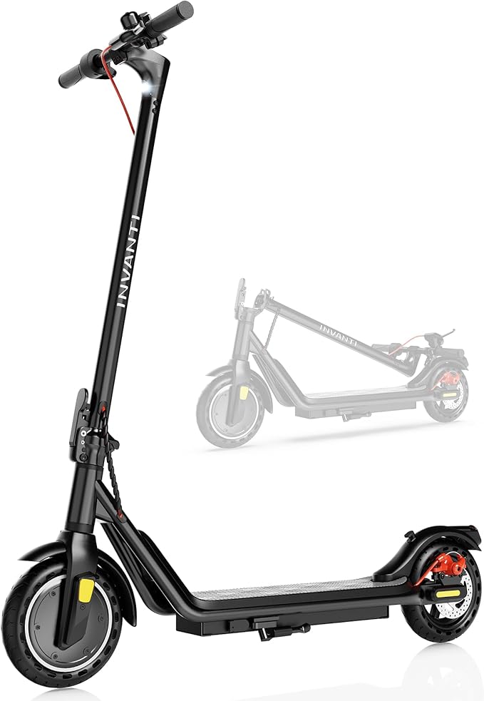INVANTI E20 Electric Scooter with 350W Motor, Max 19 Miles & 18 MPH, 8.5" Solid Tires, APP Control & Dual Brakes, Cruise Control, Foldable and Portable Commuter Electric Scooter