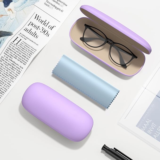 Eyeglasses Case, Hard Shell Protective Case for Glasses, Unisex for Women Men