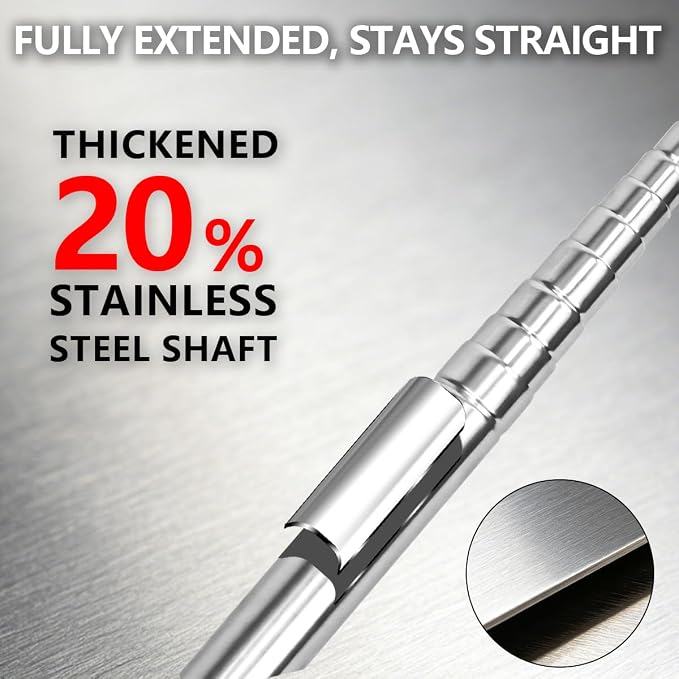 HOW TRUE 7Ft/9Ft Telescopic Golf Ball Retriever, Extendable Stainless Steel Golf Ball Picker Upper Tool, Portable Grabber for Water, Golf Accessories Gifts for Men Women
