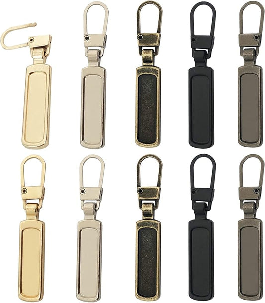 Mizeer Zipper Pull Replacement for Small Holes Zipper, Detachable Zipper Tab Repair for Clothing Jackets Boots