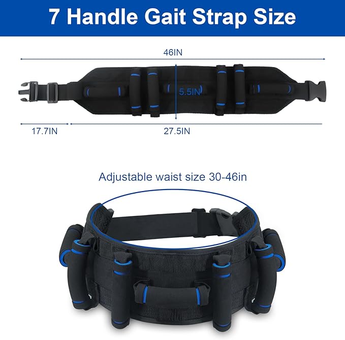 Gait Belts Transfer Belt for Seniors with Handles, Gate Belts Medical for Elderly, Gait Belts for Seniors, Lift Belts Quick Release Buckle, Medical Nursing Safety Belt Patient Assist