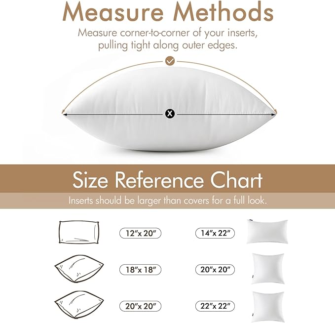 MIULEE 18x18 Inches Pillow Inserts Pack of 4, Decorative Throw Pillow Inserts for Couch