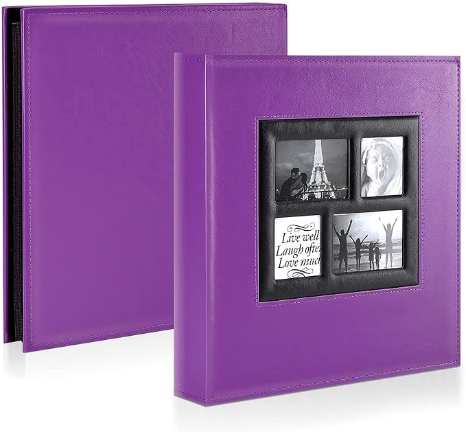 Ywlake Photo Album 4x6 1000 Pockets Photos, Extra Large Capacity Family Wedding Picture Albums Holds 1000 Horizontal and Vertical Photos Purple