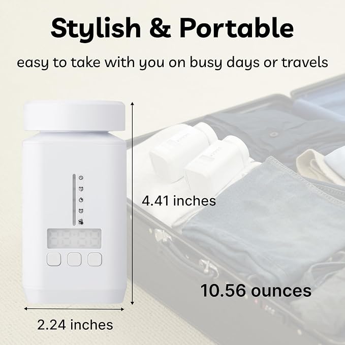 DEFI Smart Pill Bottle - Bluetooth Medication Reminder with Sound & Light Alarm, LED Time Display, Auto Dose Tracking App, 1-Year Battery, Travel Pill Organizer for Vitamins & Supplements