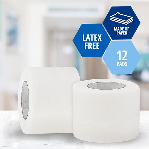 MED PRIDE Paper Surgical Tape,2 in x 10 yd,Hypoallergenic,Latex-Free,6-Pk