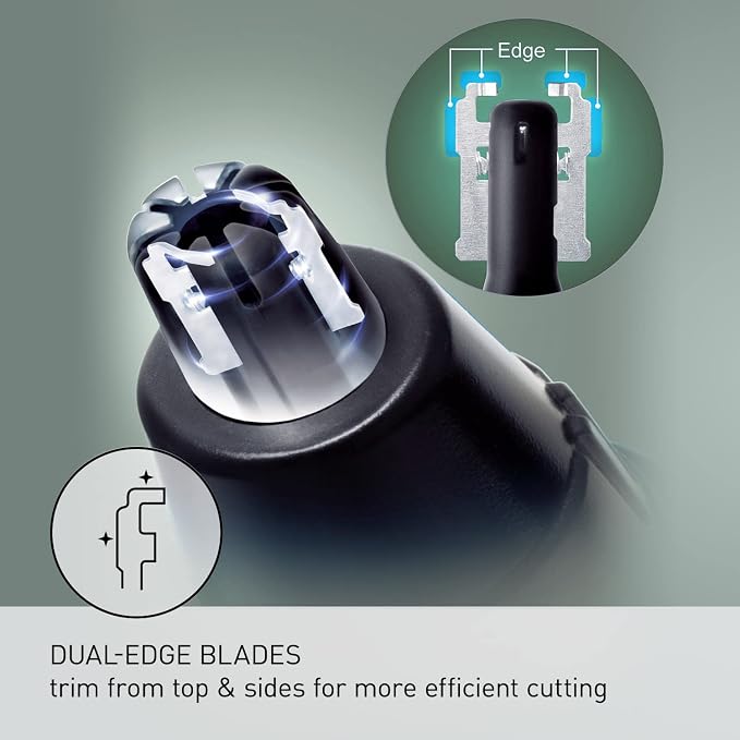 Panasonic Ear and Nose Hair Trimmer for Men with Vacuum Cleaning System,Powerful Motor and Dual-Edge Blades for Smoother Cutting,Wet/Dry – ER-GN70-K (Black),(Pack of 6)