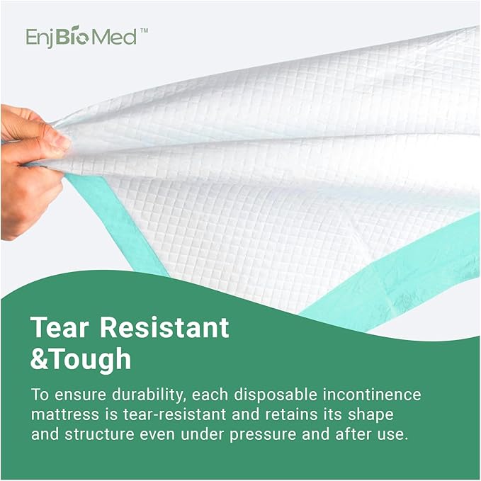 Eco-Friendly Extra Large Ultra Absorbent Bed Pads Disposable Adult 105g (30" X 36" Pack of 25), with Adhesive Strips , Leakproof Incontinence Pee Pads for Adults