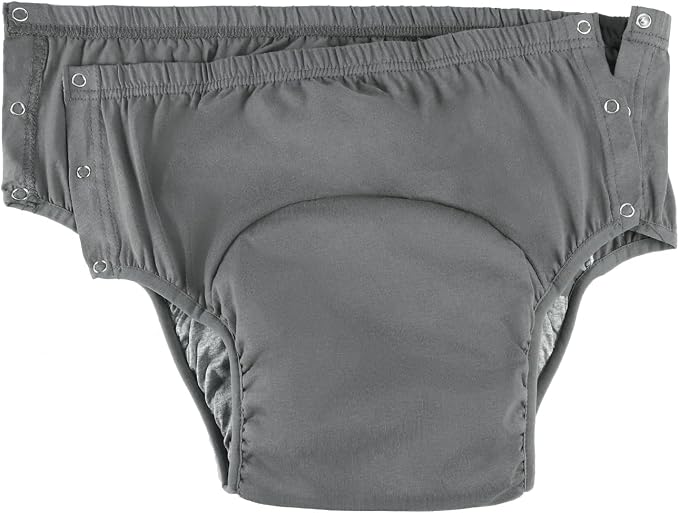 Reusable Adult Diapers Incontinence Adults Leak Proof Cotton Cloth Underwear Washable Elderly Incontinence Cotton Nappies with Button Pull on Cover Pants for Seniors Disability Postpartum