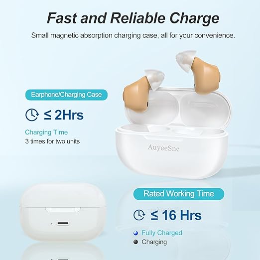 Digital Hearing Aids OTC Hearing Amplifier for Seniors Button Operation Senior-Friendly Memory-Enhanced Listening Advanced Rechargeable Hear Clearly Live Fully