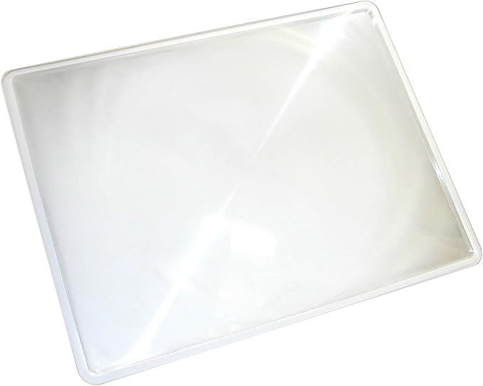 Carson 2x Power Rigid Frame 8.5x11 Inch Fresnel Page Magnifiers for Reading Newspapers, Magazines, Books and More - Set of 8