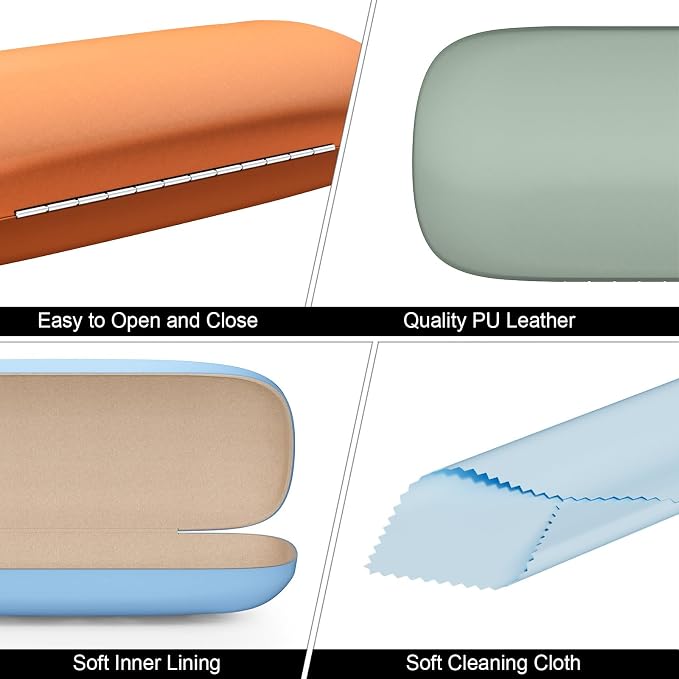 Eyeglasses Case, Hard Shell Protective Case for Glasses, Unisex for Women Men