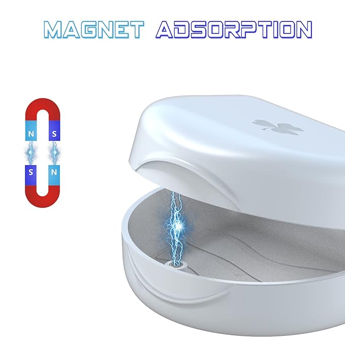 ARGOMAX Retainer Case Mouth Guard Holder Aligner Container Compatible with Invisalign Denture Storage Holder White ﻿