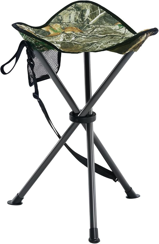 Portal Tall Folding Tripod Stool Portable Tripod Chair for Outdoor Camping | Portable Outdoor Design; Durable Construction; Easy Setup & Storage;Color: Camo