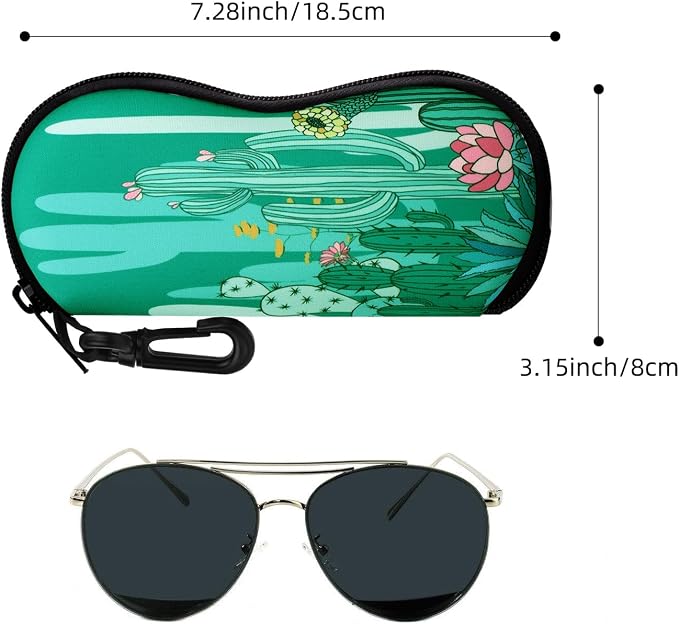 MoKo Sunglasses Soft Case Ultra Light Neoprene Zipper Eyeglass Case for Men Women