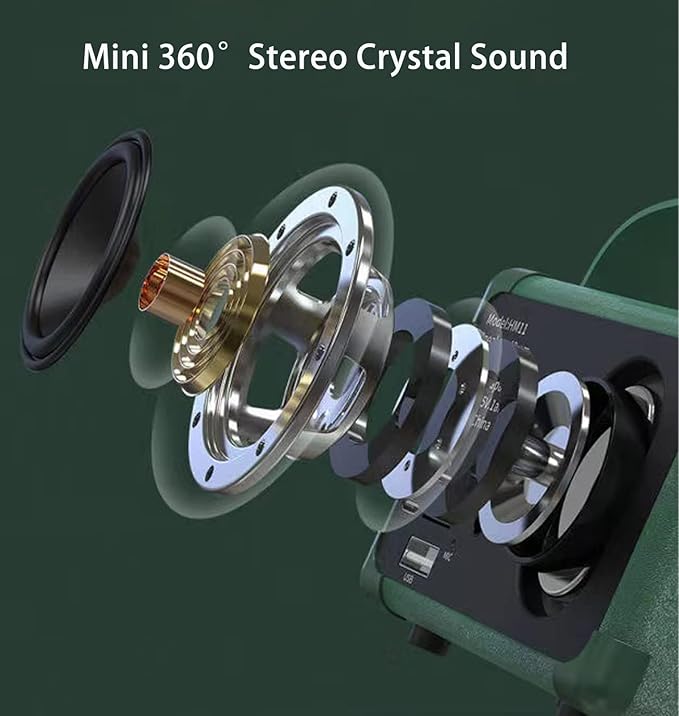 Dosmix Retro Bluetooth Speaker, Vintage Decor, Small Wireless Bluetooth Speaker, Cute Old Fashion Style for Kitchen Desk Bedroom Office Party Outdoor,Birthday Gifts for Women Teenage