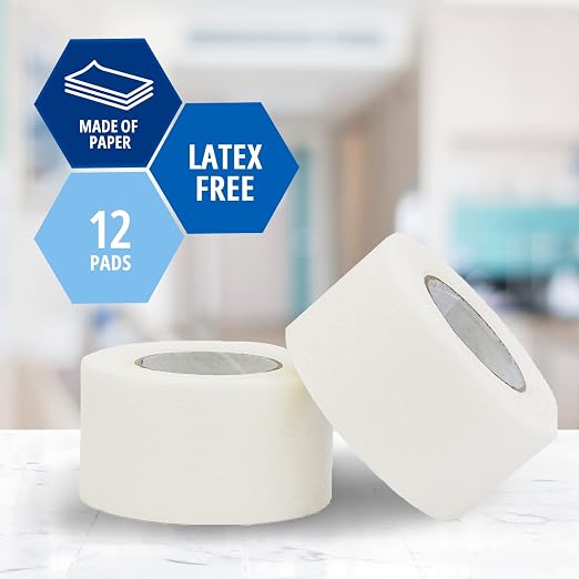 MED Pride Paper Surgical Tape,1 in x 10 yd,Hypoallergenic,Latex-Free,12-Pk