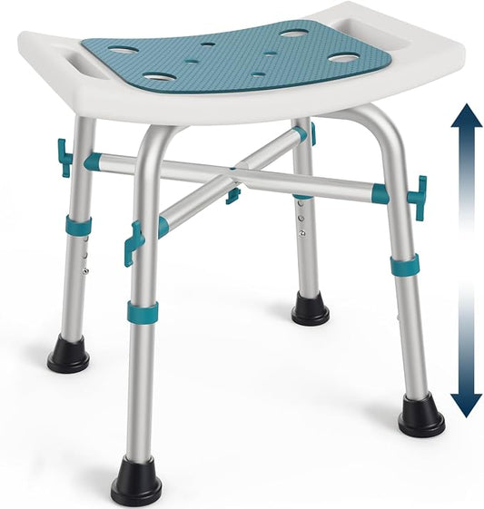 PELEGON® Shower Chair for Inside Shower (300 lb) - Adjustable Height Shower Stool - Shower Seats for Adults, Bath Stools for Shower to Sit, Shower Chair, Shower Stools for Adults Sitting - Teal