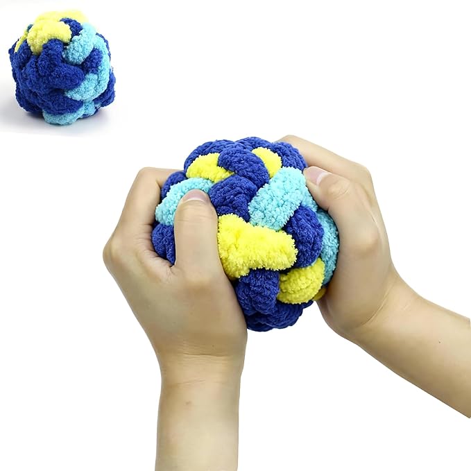 Fidget Ball for Alzheimer Dementia Patients Relief and Anxiety Relief Sensory for Autism Special Needs and Elderly Stretch and Squeeze Skin Pickers ADHD OCD (Blue)