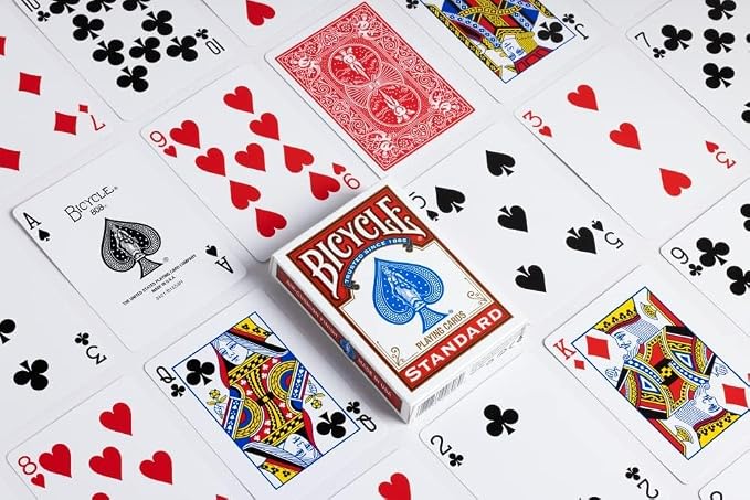 Bicycle Rider Back Playing Cards 2 Pack Red and Black Poker Size | Standard index, Air Cushion Finish, Made in USA, 140 years trusted, Premium quality for all card games