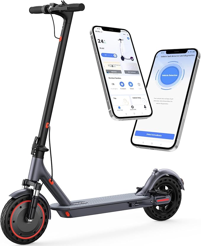 VOLPAM Electric Scooter, 350W/500W Powerful Motor, 8.5"/10" Solid Tires, 19/22Mph, 28/23/21/16 Miles Max Range, Dual Braking