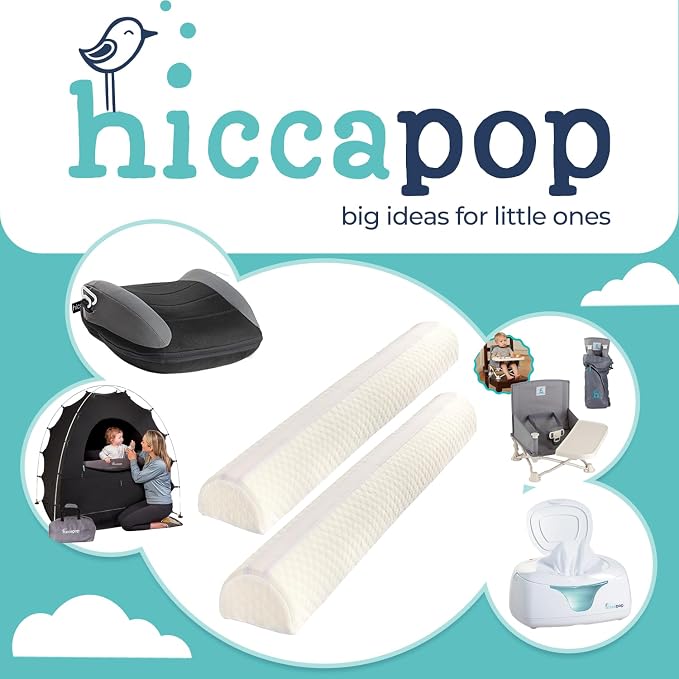 Hiccapop 2-Pack, Foam Bed Bumper for Toddlers, Foam Bed Rail for Toddlers