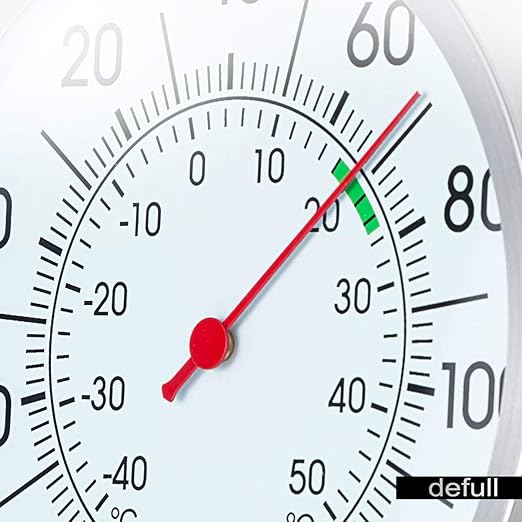 5" Large Dial Indoor Outdoor Thermometer - Battery-Free, Dual Scale -40°F to 120°F / -40°C to 50°C, Stainless Steel with Wall Mount or Table Stand for Home, Patio, Garage
