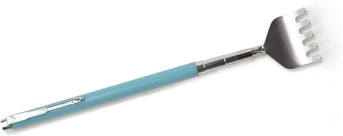 Kikkerland Telescoping Back Scratcher, Stainless Steel, Silver
