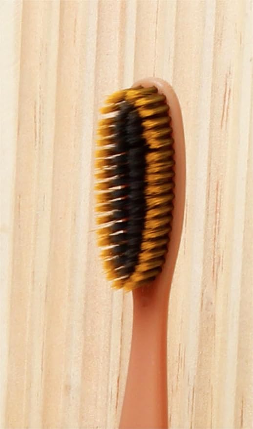 Adult Extra Soft-bristled toothbrush‌ Bamboo Charcoal, Long Toothbrush Head,Periodontist Design Tapered Bristles for Sensitive Teeth & Receding Gums.【Extra soft bristles, 5 Count (Pack of 1)】