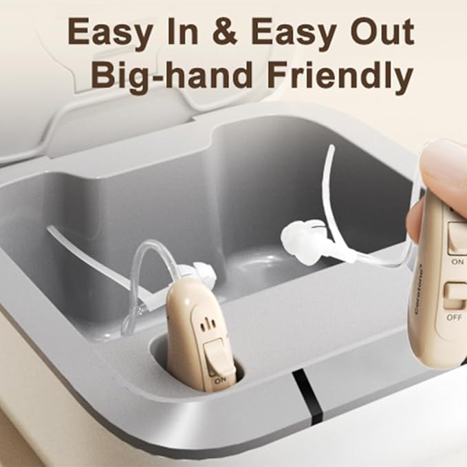 Ceretone Behind-the-Ear Hearing Aids, OTC Hearing Aids Rechargeable for Seniors with Superior Sound, Discreet & Light Weight, Great Gift