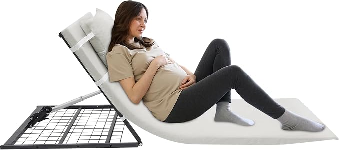 Electric Lifting Backrest for Bed, Adjustable Power Lifting Backrest for Elderly Patient Injured, Assist Elderly to Get Out of Bed Easily, Sit-up Back Rest Chair for Neck Lumbar Back Support (Beige)