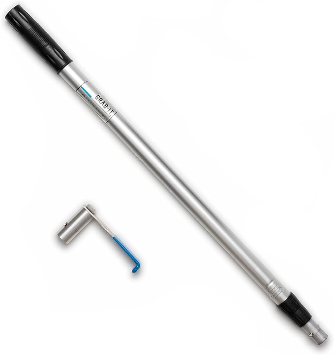 6 ft Truck Cargo Retriever | Heavy Duty Grabber Reach Tool - 110 Pound Pull | Rust Resistant Aluminum and Stainless Steel (Pole & Hook Only)