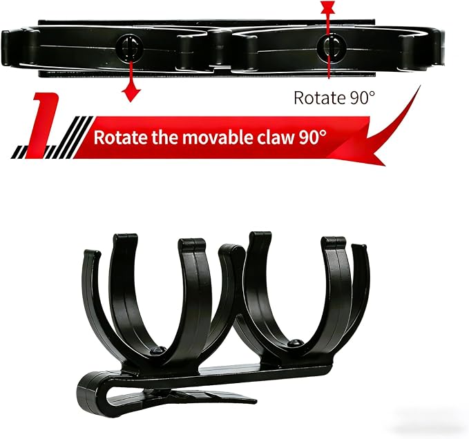 2PCS Golf Ball Holder for Bag - Quick Release Golf Ball Retriever & Tee Holder with Clip, Durable Golf Bag Accessories, Golf Gifts for Men - Fits Stand, Carry & Cart Bags for Easy Access on Course