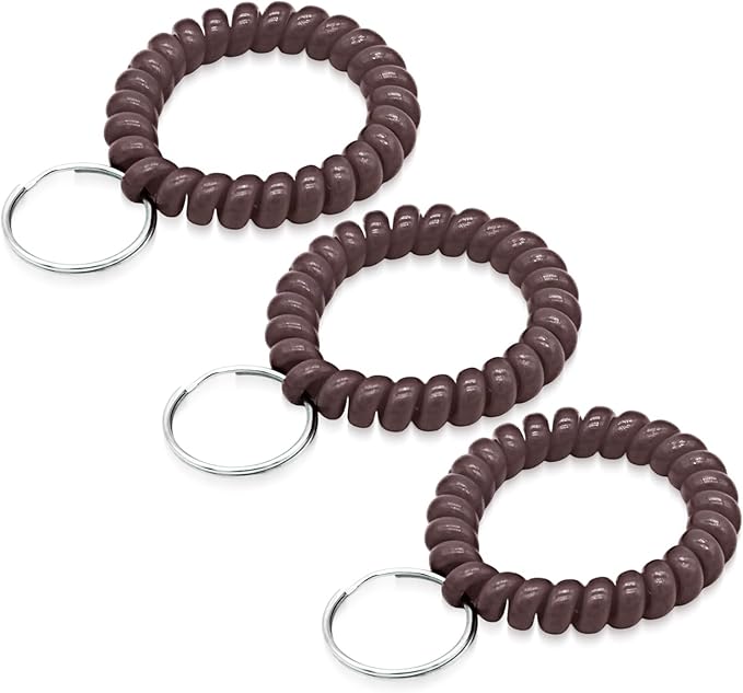 Spiral Coil Keychain, Anti-lost Key Chain Holder Lanyard Cord for Sauna Outdoor Sports and Gym Pool