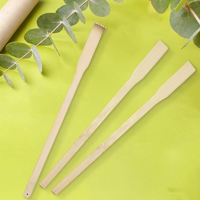 78 Pcs Bamboo Back Scratcher for Itching Relief and Body Massage Bulk Wooden Long Traditional Manual Back Massager for Elderly Women Men, Family, Friends, Nursing Gifts