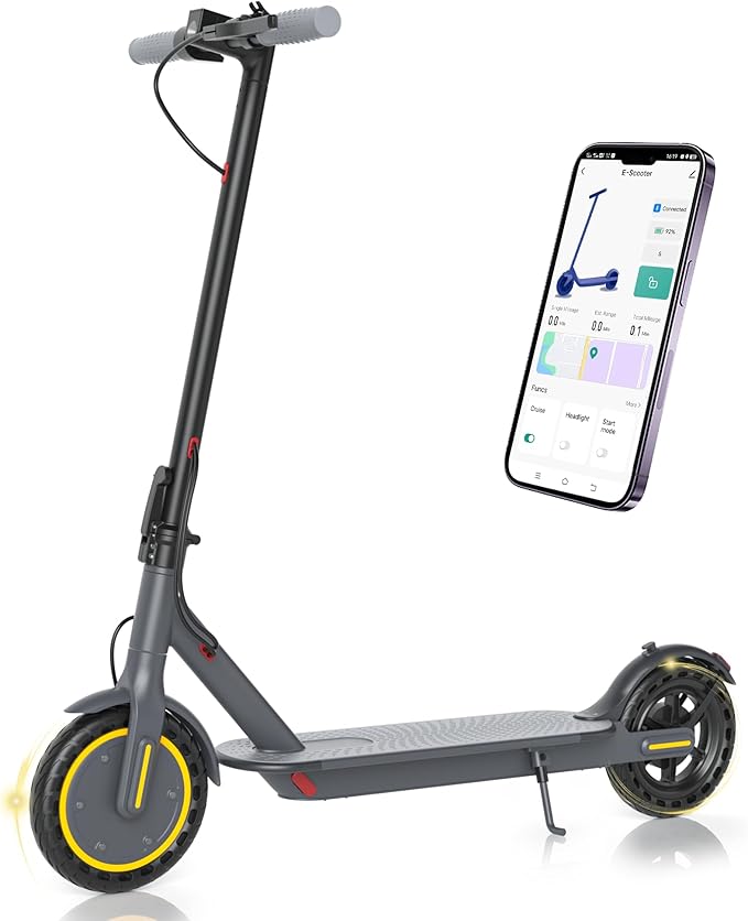 Electric Scooter for Adults- 8.5"/10''/14'' Tires, Up to 19/22MPH by 350W/500W Motor, Max 12/21/23/27/62Miles Long-Range Foldable Commuting Adults Scooter with Double Braking System and App